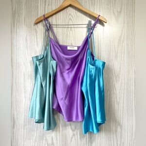 RENEE C.Cowlneck Satin Camisole multiple colors Size M LNC
